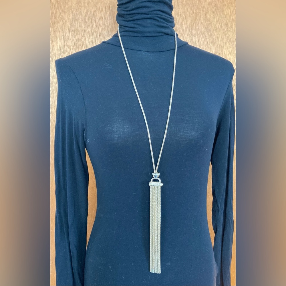 WHBM Elegant Gold Color Tassel Necklace